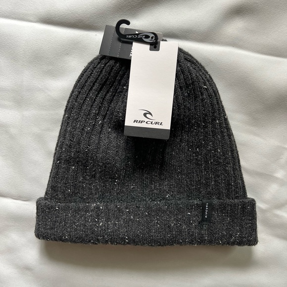 NWT Rip Curl Tomoz Beanie Color Black/Grey speckled one size fits most - Picture 2 of 9